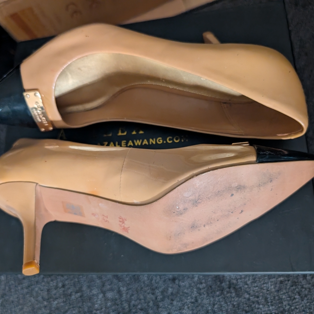 Coach Beige and Black Heels